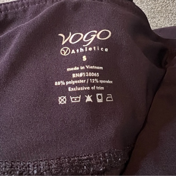VOGO Athletics Women's Leggings Pants Workout Active - size Small burgundy - Picture 4 of 4